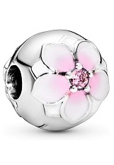 dazzling silver flower cubic zirconia Pandora baby charm